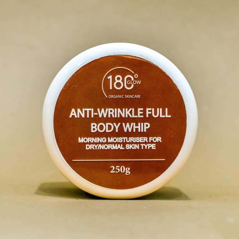 180 Degrees Anti-Wrinkle Body Whip in elegant packaging, showcasing its luxurious and nourishing formula for smooth, youthful skin.