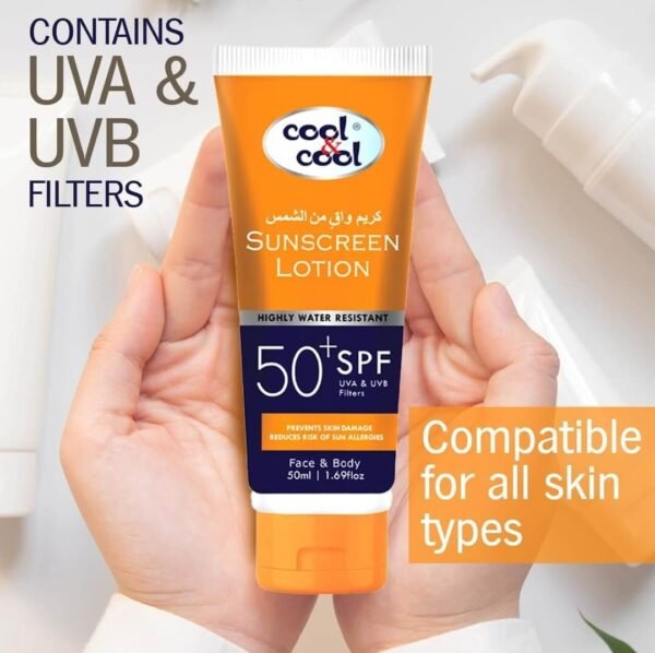 Cool & Cool SPF 50 Sunscreen Lotion